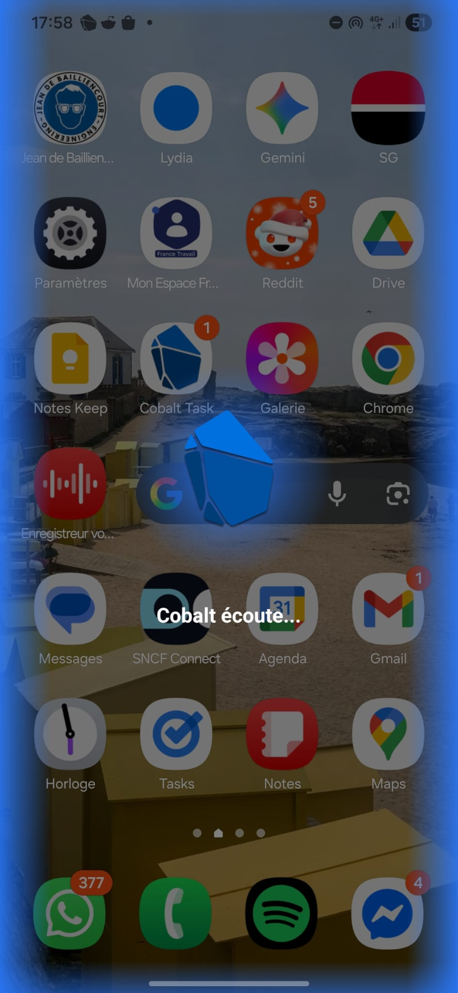 Interface Assistant - Raccourci Android